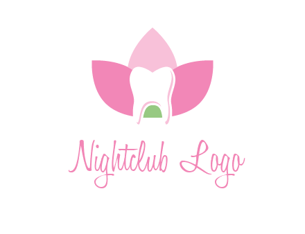 tooth in lotus flower dental logo