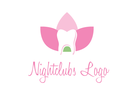 tooth in lotus flower dental logo