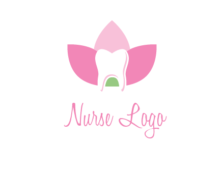 tooth in lotus flower dental logo