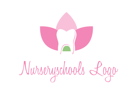 tooth in lotus flower dental logo