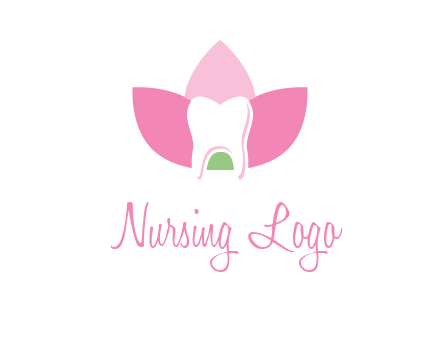 tooth in lotus flower dental logo