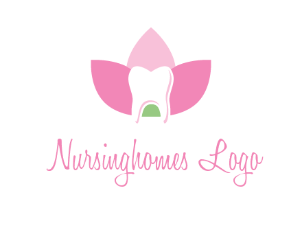 tooth in lotus flower dental logo
