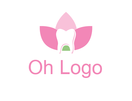tooth in lotus flower dental logo