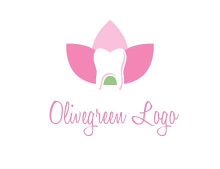 tooth in lotus flower dental logo