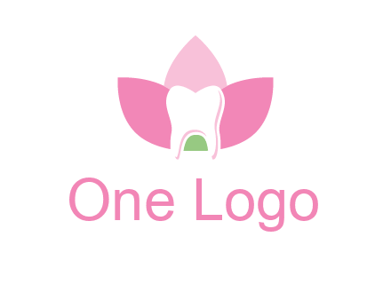 tooth in lotus flower dental logo