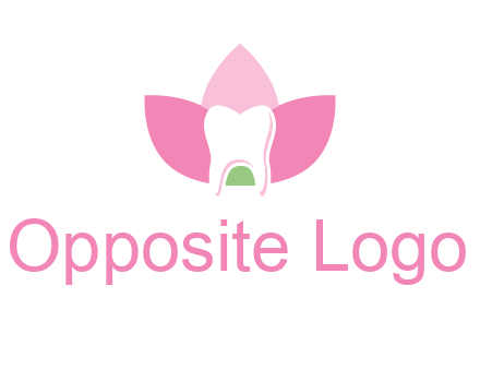 tooth in lotus flower dental logo