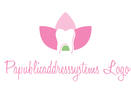 tooth in lotus flower dental logo