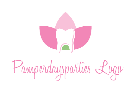 tooth in lotus flower dental logo