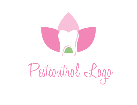tooth in lotus flower dental logo