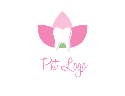tooth in lotus flower dental logo