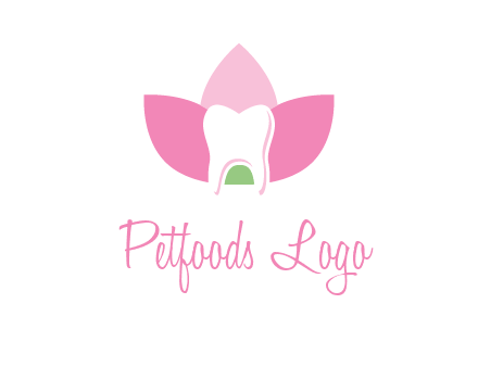 tooth in lotus flower dental logo