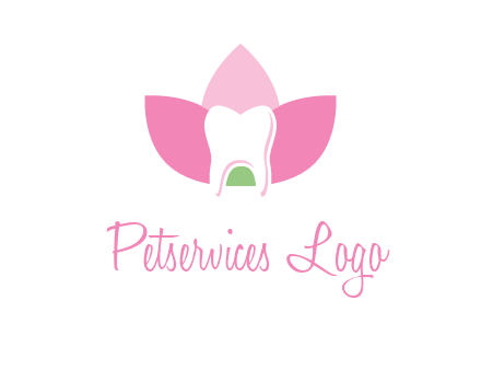 tooth in lotus flower dental logo