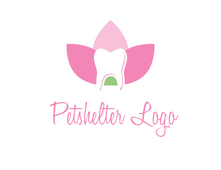 tooth in lotus flower dental logo