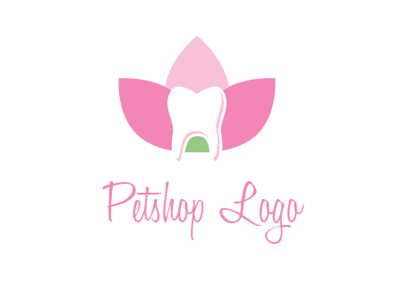 tooth in lotus flower dental logo