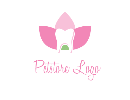 tooth in lotus flower dental logo
