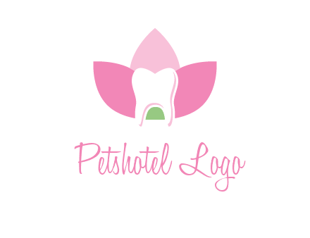 tooth in lotus flower dental logo