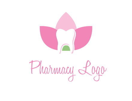 tooth in lotus flower dental logo