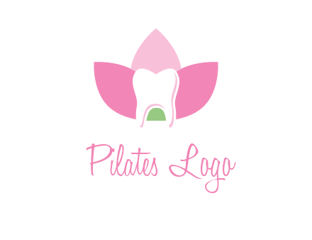 tooth in lotus flower dental logo
