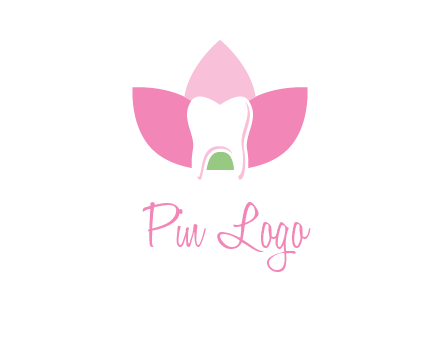 tooth in lotus flower dental logo