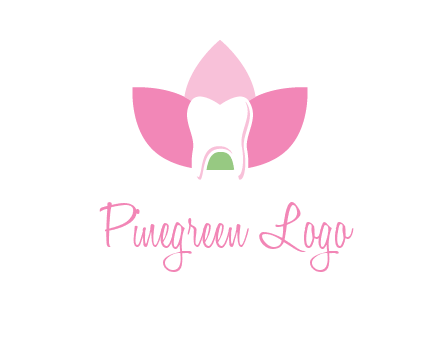 tooth in lotus flower dental logo