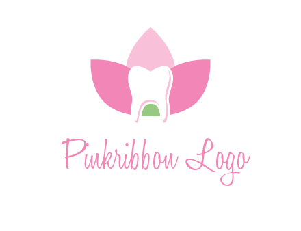 tooth in lotus flower dental logo