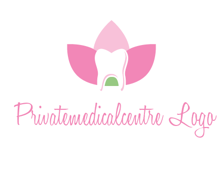 tooth in lotus flower dental logo