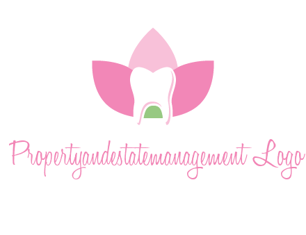 tooth in lotus flower dental logo