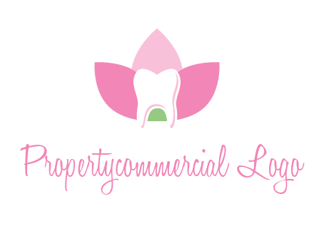 tooth in lotus flower dental logo