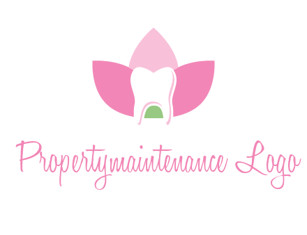 tooth in lotus flower dental logo