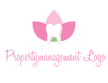 tooth in lotus flower dental logo