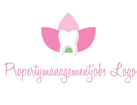 tooth in lotus flower dental logo