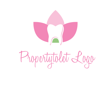 tooth in lotus flower dental logo