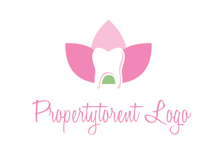 tooth in lotus flower dental logo