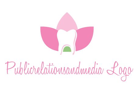 tooth in lotus flower dental logo