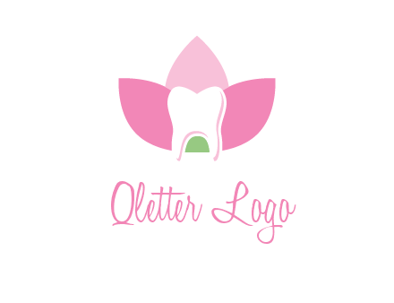 tooth in lotus flower dental logo