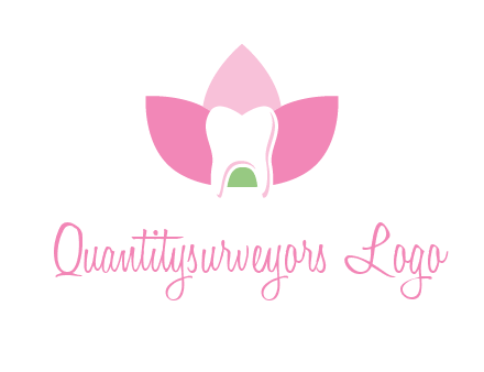 tooth in lotus flower dental logo