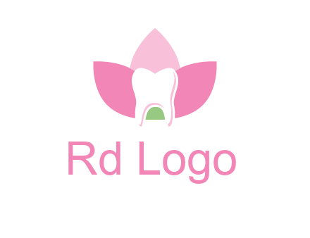 tooth in lotus flower dental logo