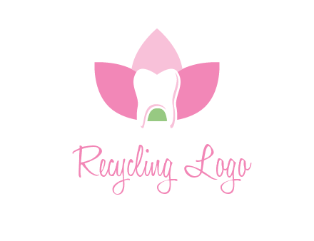 tooth in lotus flower dental logo