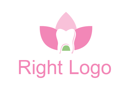 tooth in lotus flower dental logo