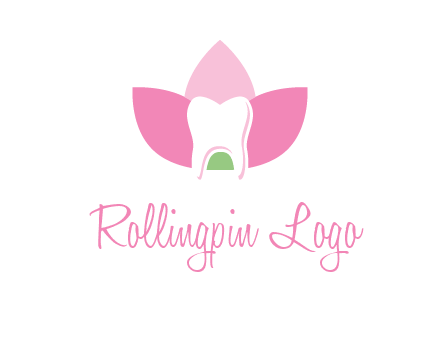 tooth in lotus flower dental logo