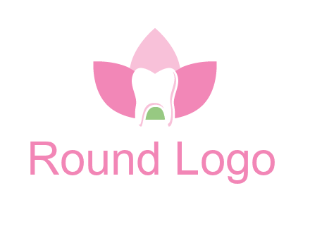 tooth in lotus flower dental logo