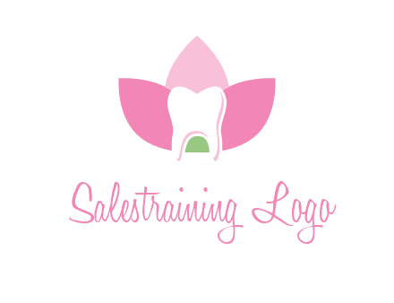 tooth in lotus flower dental logo