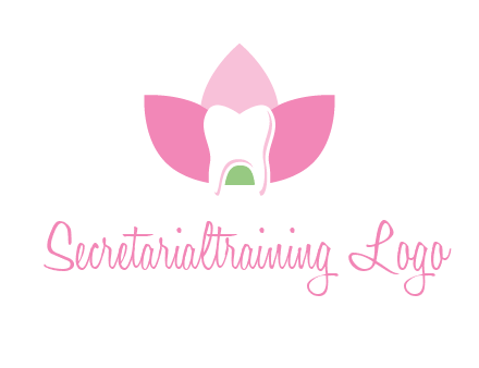 tooth in lotus flower dental logo
