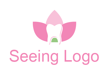 tooth in lotus flower dental logo