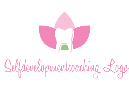 tooth in lotus flower dental logo