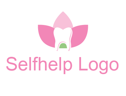 tooth in lotus flower dental logo