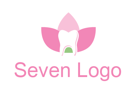 tooth in lotus flower dental logo