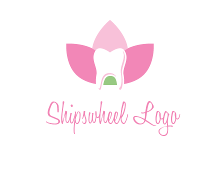tooth in lotus flower dental logo