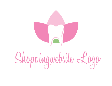 tooth in lotus flower dental logo
