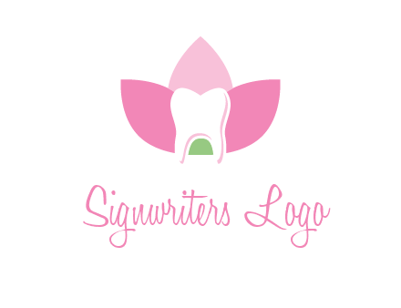 tooth in lotus flower dental logo